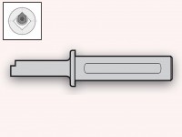 Obrážecí držák na čtyřhranný profil 8-10mm , UT-SQ-08/10-25