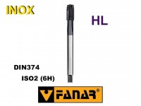 Závitník strojní M10x1,25 HSSE HL ISO2 (6H) DIN374 s lamačem třísek INOX , FANAR