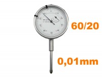 Číselníkový úchylkoměr - indikátor 60/20 mm , 0,01mm