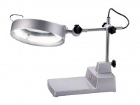 Stolní strojní lampa s LED zářivkou a lupou , VHL-30TLED