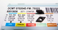 Vyměnitelná břitová destička DCMT 070204E-FM ;T9325 , PRAMET