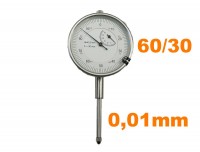 Číselníkový úchylkoměr - indikátor 60/30 mm , 0,01mm