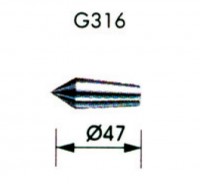 Nástavec G316 k výměnným otočným hrotům VLC